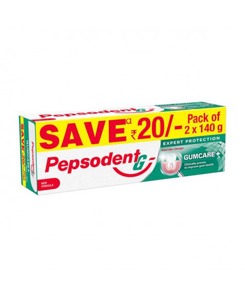 Pepsodent Expert Protection Gum Care Toothpaste, 2 x 140 gm